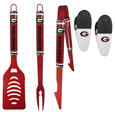Georgia Bulldogs 3 pc Logo BBQ Tools w/Chip Clips