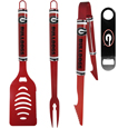 Georgia Bulldogs 3 pc Logo BBQ Tools w/Bottle Opener