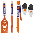 Clemson Tigers 3 pc Logo BBQ Tools w/Chip Clips