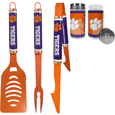 Clemson Tigers 3 pc Logo BBQ Tools w/