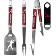 Alabama Crimson Tide 3 pc Steel Logo BBQ Tools w/Bottle Opener