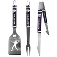 Kansas St. Wildcats 3 pc Steel BBQ Tool Set