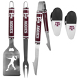 Texas A & M Aggies 3 pc Steel Logo BBQ Tools w/Chip Clips