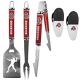 Ohio St. Buckeyes 3 pc Steel Logo BBQ Tools w/Chip Clips