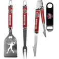 Ohio St. Buckeyes 3 pc Steel Logo BBQ Tools w/Bottle Opener