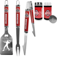 Ohio St. Buckeyes 3 pc Steel Logo BBQ Tools w/Shakers