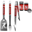 Nebraska Cornhuskers 3 pc Steel Logo BBQ Tools w/Shakers