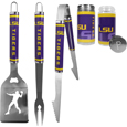 LSU Tigers 3 pc Steel Logo BBQ Tools w/Shakers