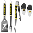 Iowa Hawkeyes 3 pc Steel Logo BBQ Tools w/Chip Clips