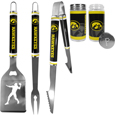 Iowa Hawkeyes 3 pc Steel Logo BBQ Tools w/Shakers
