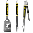 Iowa Hawkeyes 3 pc Steel BBQ Tool Set