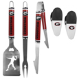 Georgia Bulldogs 3 pc Steel Logo BBQ Tools w/Chip Clips