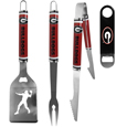 Georgia Bulldogs 3 pc Steel Logo BBQ Tools w/Bottle Opener