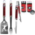Georgia Bulldogs 3 pc Steel Logo BBQ Tools w/Shakers