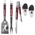 S. Carolina Gamecocks 3 pc Steel Logo BBQ Tools w/Chip Clips