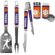 Clemson Tigers 3 pc Steel Logo BBQ Tools w/Shakers