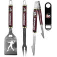 Florida St. Seminoles 3 pc Steel Logo BBQ Tools w/Bottle Opener