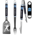 N. Carolina Tar Heels 3 pc Steel Logo BBQ Tools w/Bottle Opener