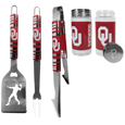 Oklahoma Sooners 3pc Tailgate BBQ Tools w/Shakers
