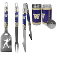 Washington Huskies 3pc Tailgate BBQ Tools w/Shakers