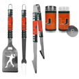 Miami Hurricanes 3pc Tailgate BBQ Tools w/Shakers