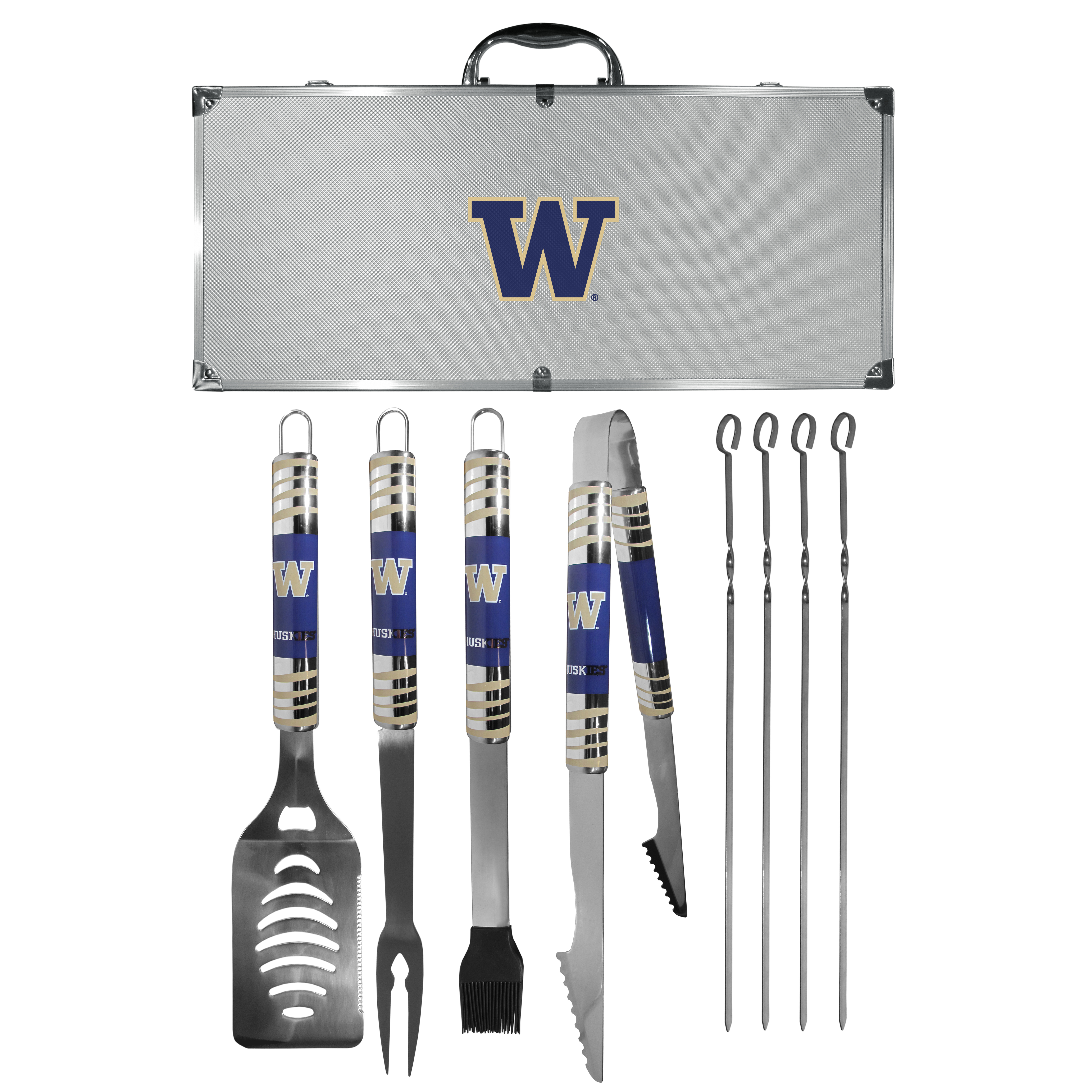 Washington Huskies 8 pc Tailgater BBQ Set    