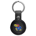 Kansas Jayhawks AirTag Compatible Leather Key Chain