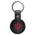 Indiana Hoosiers AirTag Compatible Leather Key Chain