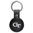 Georgia Tech Yellow Jackets AirTag Compatible Leather Key Chain