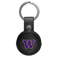 Washington Huskies AirTag Compatible Leather Key Chain