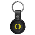 Oregon Ducks AirTag Compatible Leather Key Chain