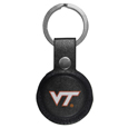 Virginia Tech Hokies AirTag Compatible Leather Key Chain