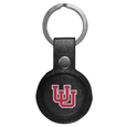 Utah Utes AirTag Compatible Leather Key Chain