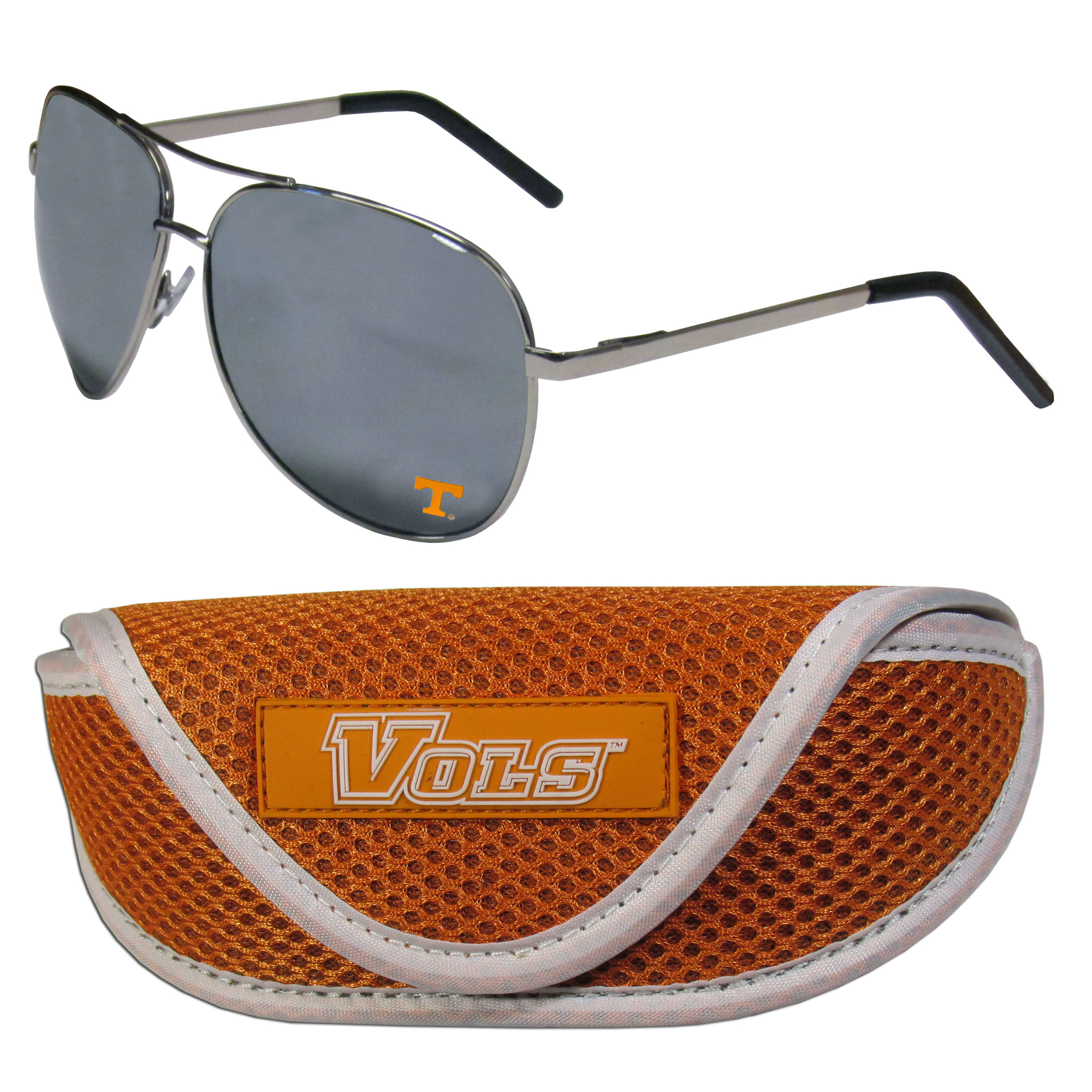 Tennessee Volunteers Aviator Sunglasses and Sports Case    