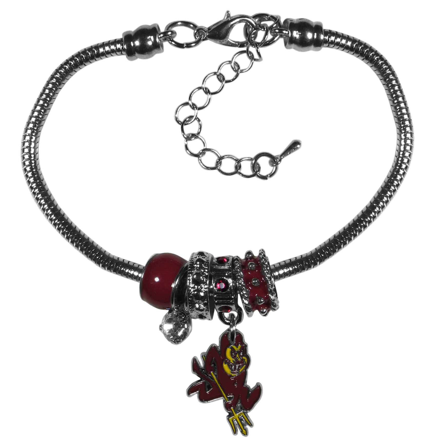 Arizona St. Sun Devils Euro Bead Bracelet    