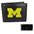 Michigan Wolverines Bi-fold Wallet & Black Money Clip