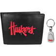 Nebraska Cornhuskers Bi-fold Wallet & Steel Key Chain