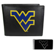 W. Virginia Mountaineers Bi-fold Wallet & Black Money Clip