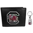 S. Carolina Gamecocks Bi-fold Wallet & Steel Key Chain