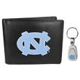N. Carolina Tar Heels Bi-fold Wallet & Steel Key Chain