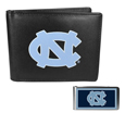 N. Carolina Tar Heels Bi-fold Wallet & Color Money Clip