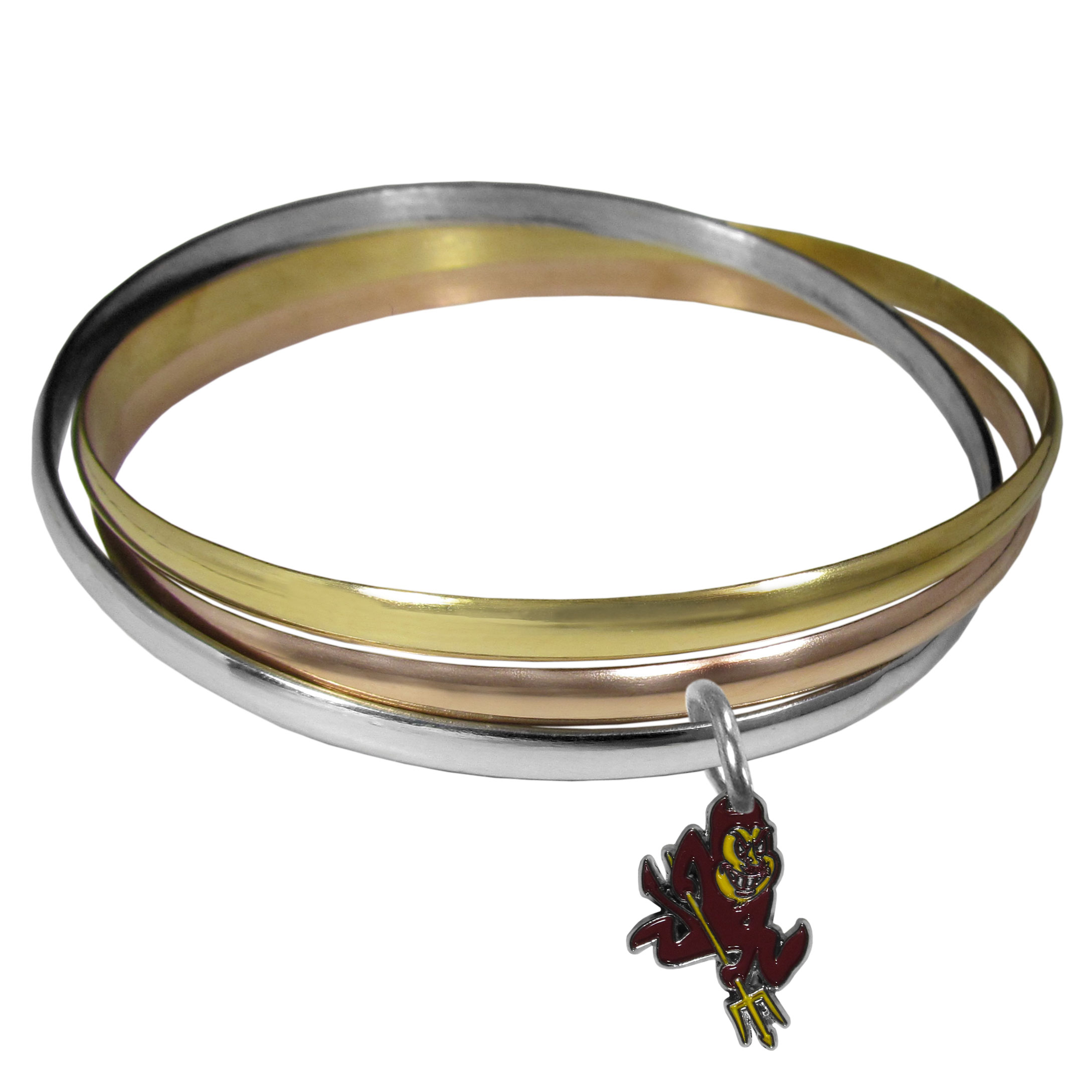 Arizona St. Sun Devils Tri-color Bangle Bracelet    