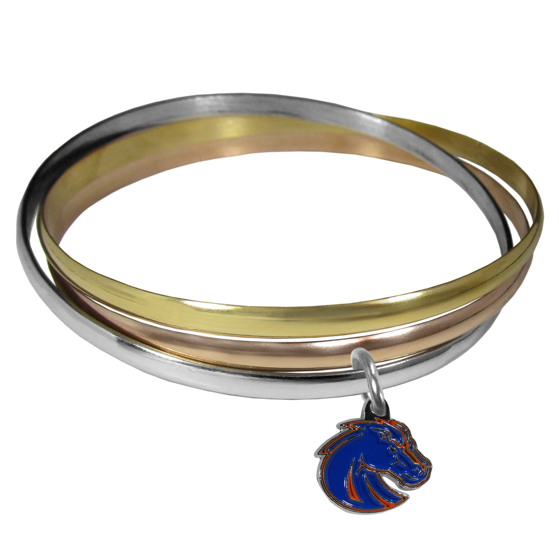 Boise St. Broncos Tri-color Bangle Bracelet    