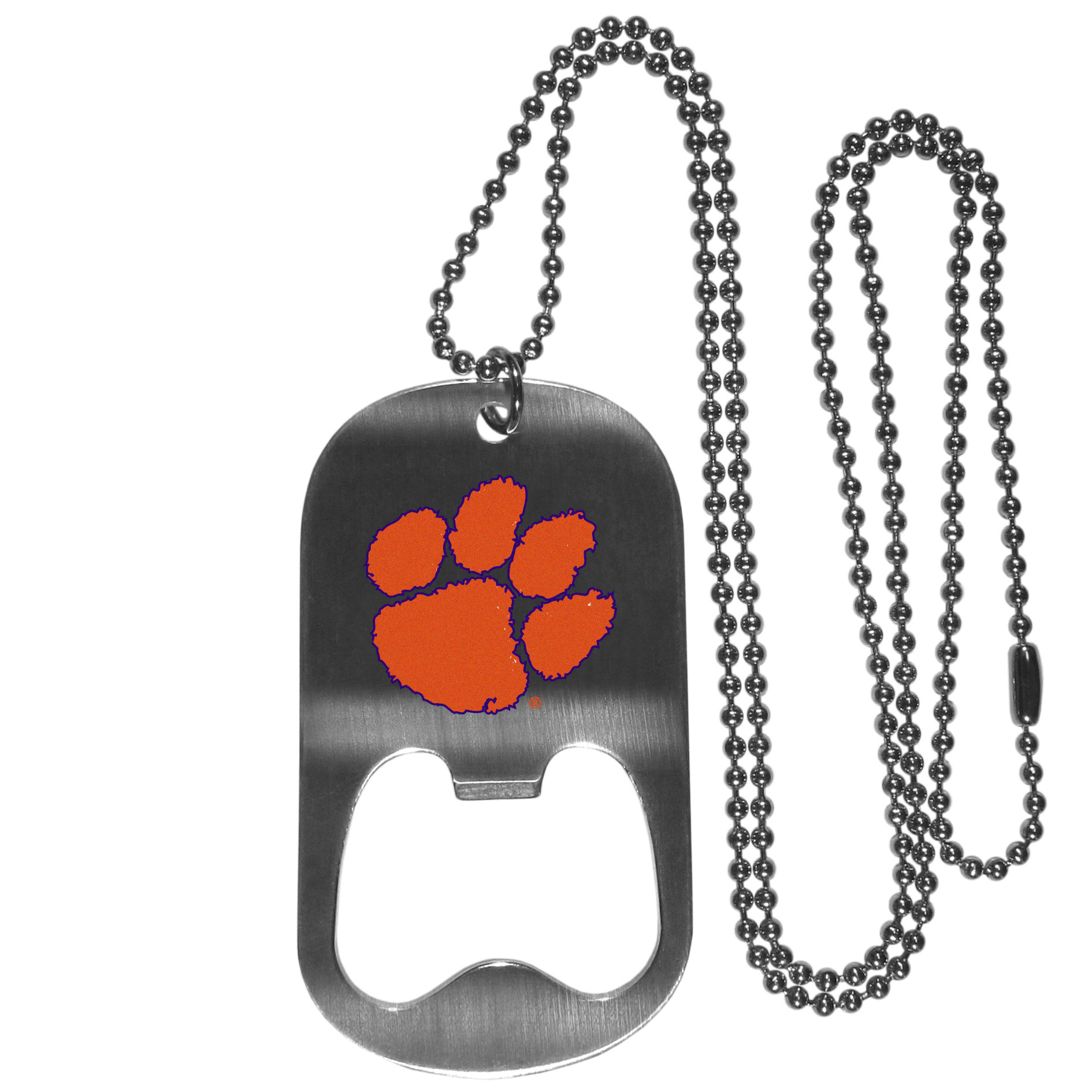 Clemson Tigers Bottle Opener Tag Necklace    