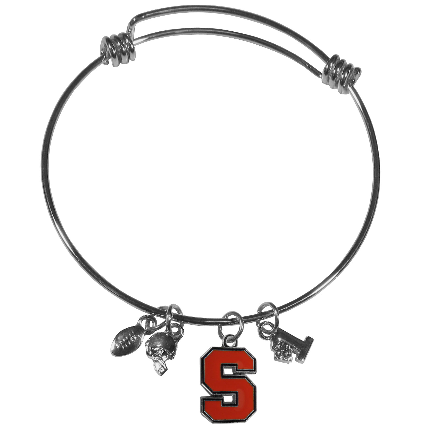 Syracuse Orange Charm Bangle Bracelet    