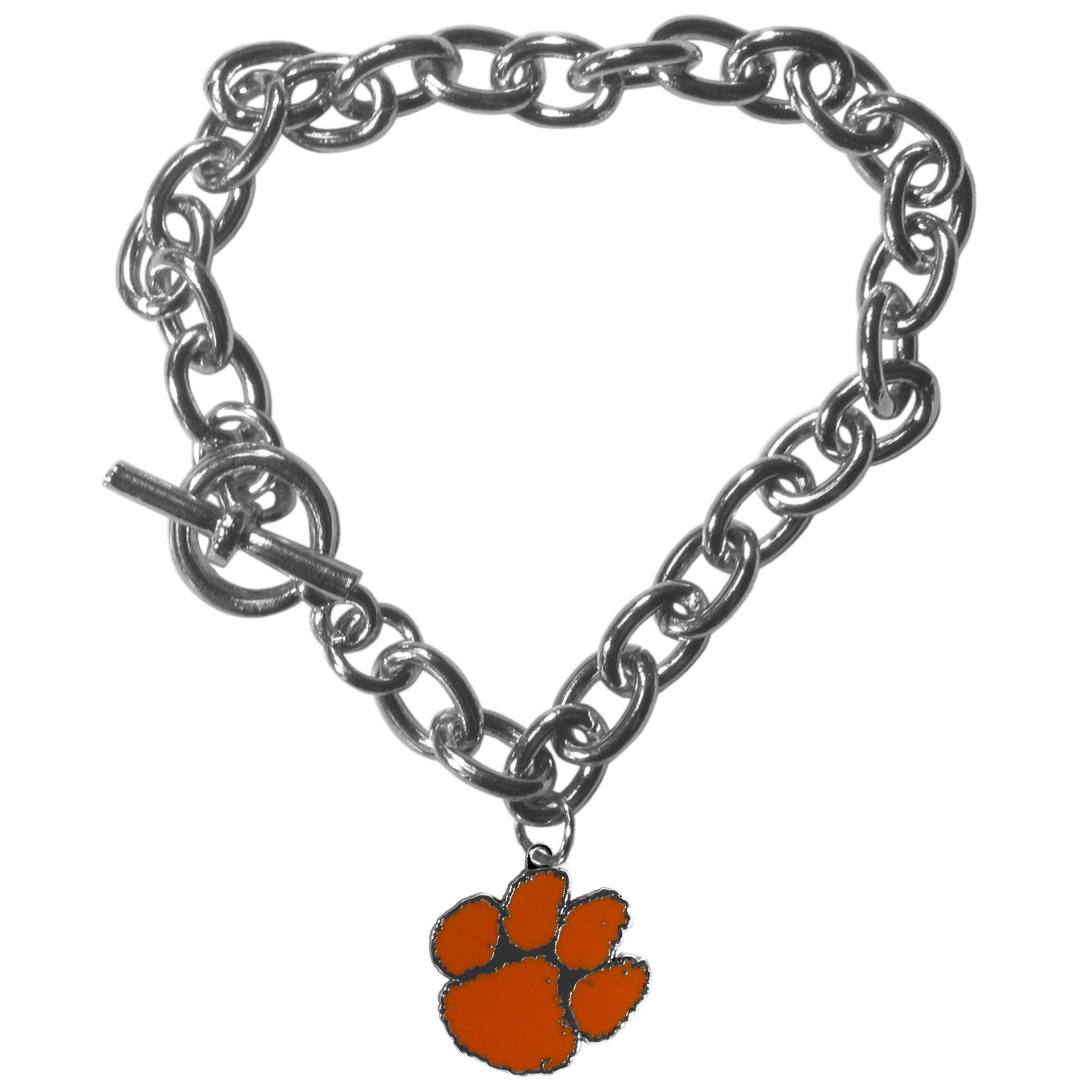 Clemson Tigers Charm Chain Bracelet    