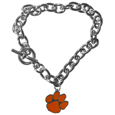 Clemson Tigers Charm Chain Bracelet