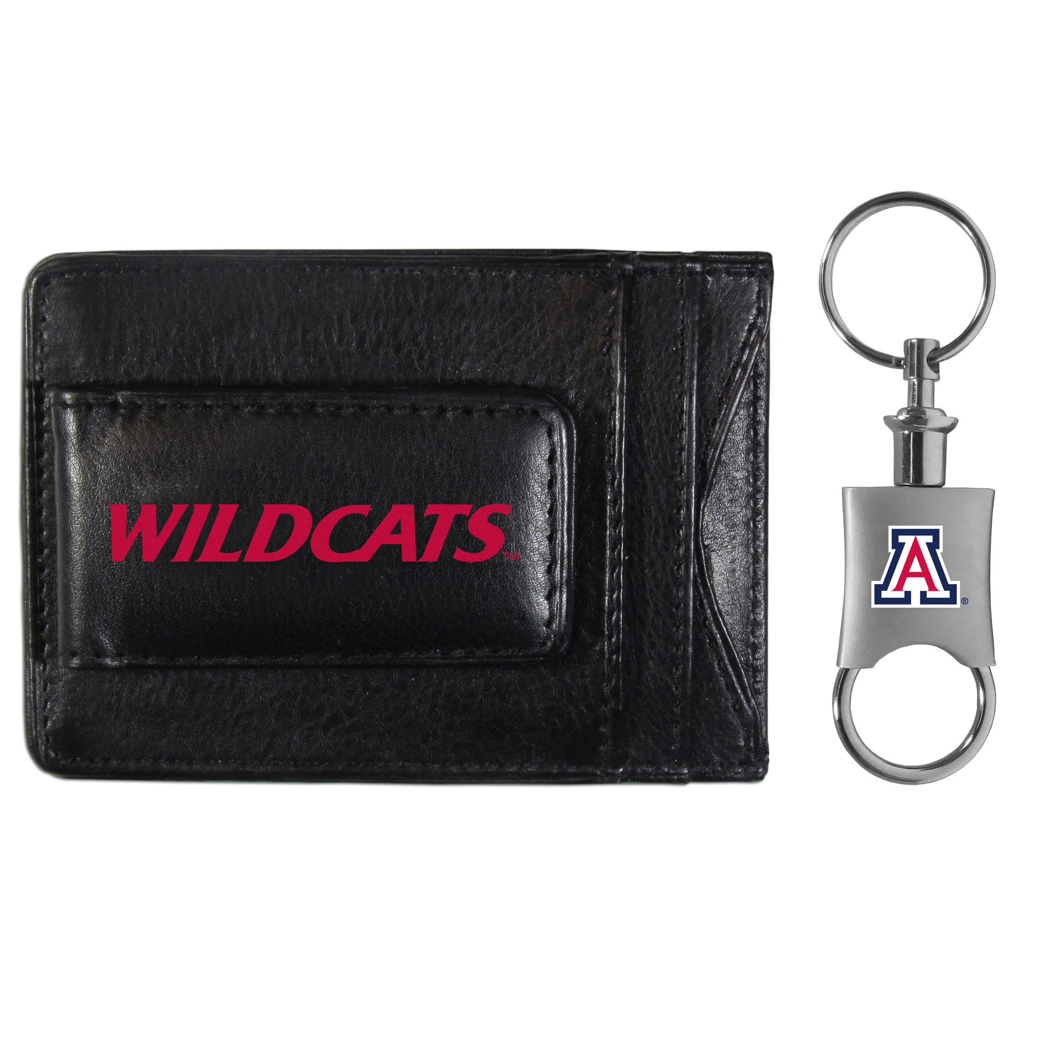 Arizona Wildcats Leather Cash & Cardholder & Valet Key Chain