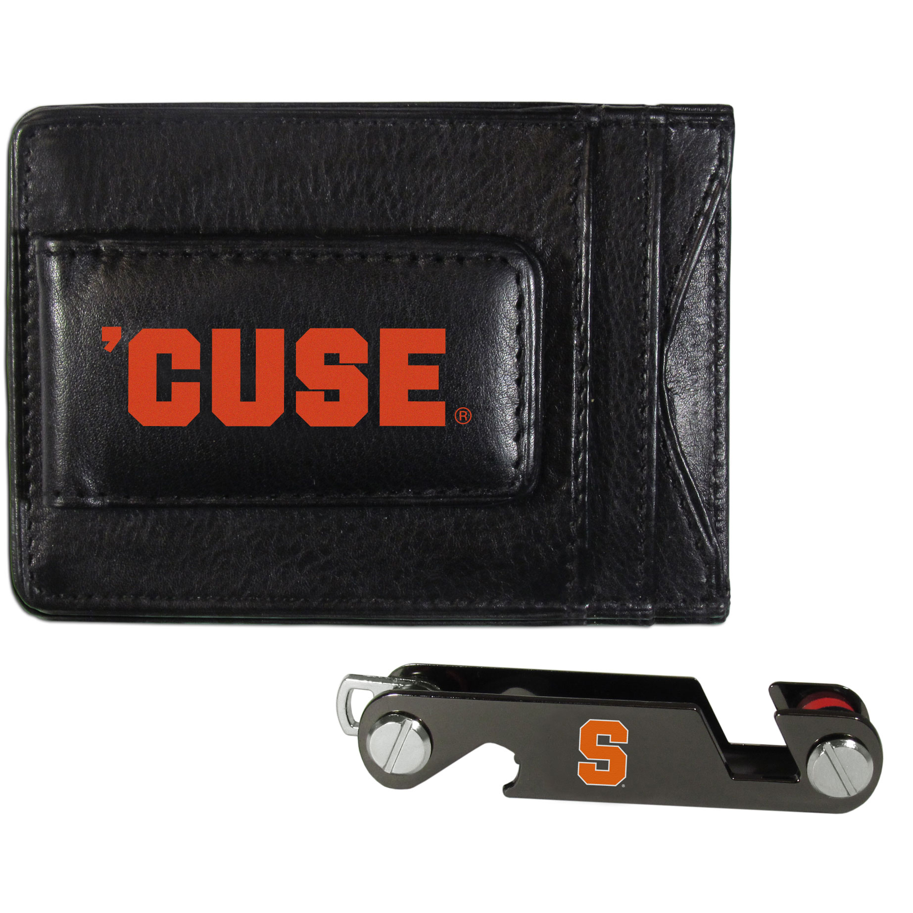 Syracuse Orange Leather Cash & Cardholder & Key Organizer    