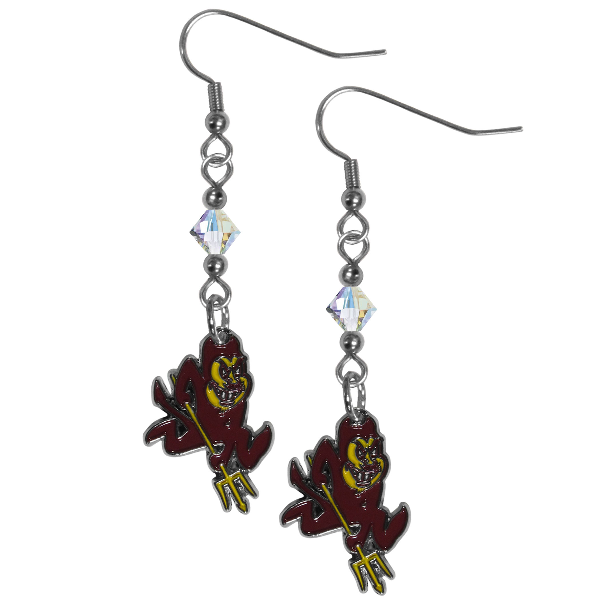 Arizona St. Sun Devils Crystal Dangle Earrings    